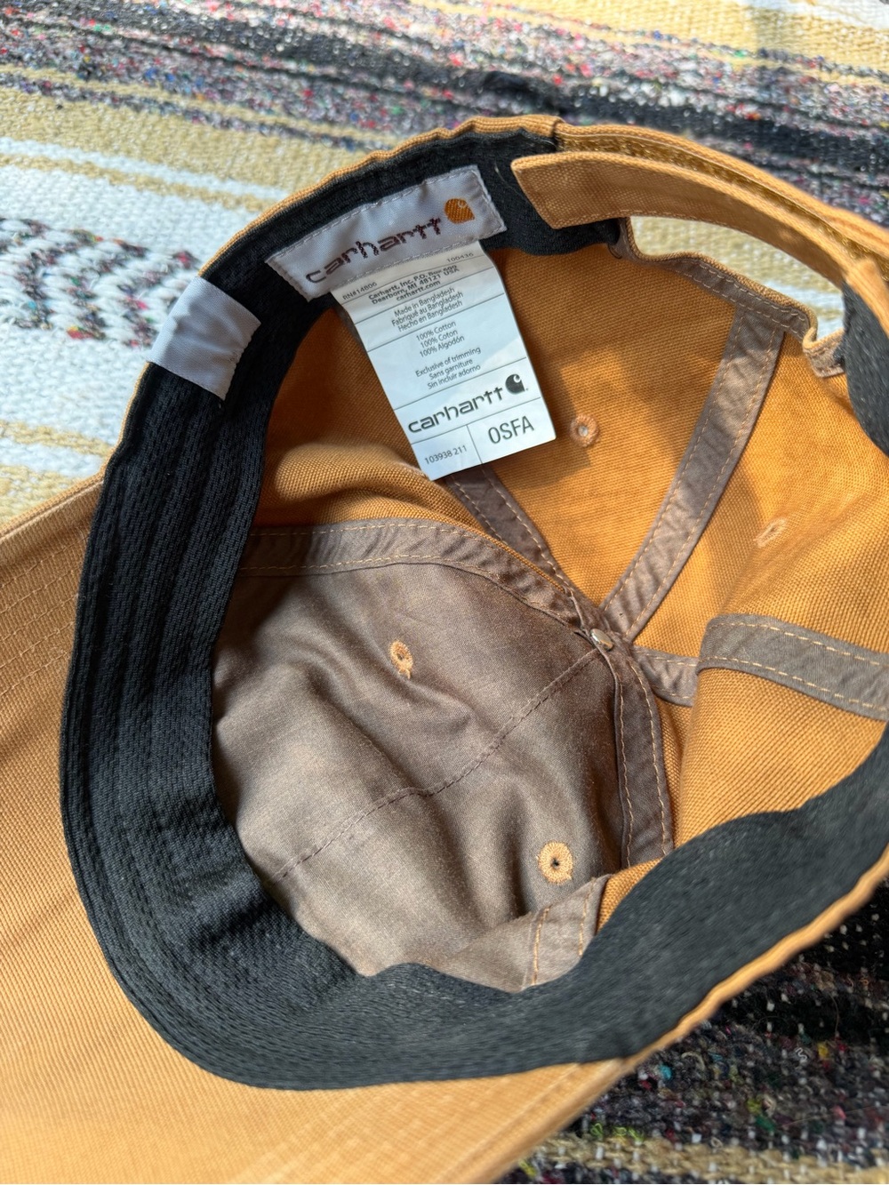 Carhartt Tan Canvas Cap with Leather Patch - Picture 5 of 5